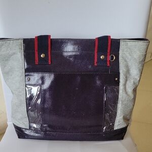 Stylish Blue and Gray Tote Bag